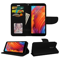 LG Tribute Royal/Aristo 4 Plus/K30 2019/Escape Plus/Arena 2 Wallet Case Black