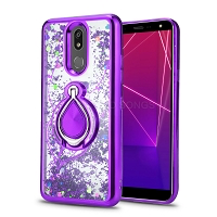 LG K40 Liquid Glitter Case With Ring Purple