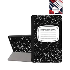 Old Style Notebook Design Case - Composition Book for Galaxy Tab S9 / Tab S9 FE / Tab S10 FE / Tab S10 Lite