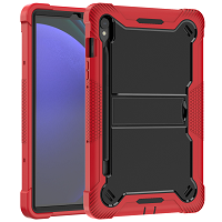 Samsung Galaxy Tab S9/S9 FE 5G/S10 FE 5G Defender Case With Stylus Pen Slot Red/Black