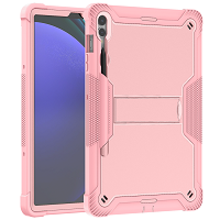 DFAP Samsung Galaxy Tab S10 Plus/S9 Plus/S9FE Plus Defender Case With Stylus Pen Slot Rose Gold