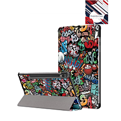 Old Style Notebook Design Case - Graffiti for Galaxy Tab S10 Ultra / S9 Ultra / S8 Ultra (14.6")
