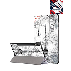 Old Style Notebook Design Case - Eiffel Tower for Galaxy Tab S10 Ultra / S9 Ultra / S8 Ultra (14.6")