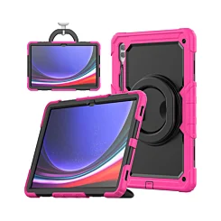 Silicone Case with 360 Folding Handle Grip - ROSE GOLD for Galaxy Tab S10 Ultra / S9 Ultra / S8 Ultra (14.6")