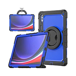 Silicone Case with 360 Folding Handle Grip - BLUE for Galaxy Tab S10 Ultra / S9 Ultra / S8 Ultra (14.6")