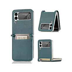 Galaxy Z Flip 4 Genuine Leather Case - GREEN