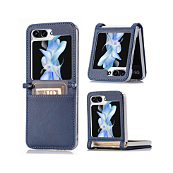 Galaxy Z Flip 5 Genuine Leather Case - BLUE