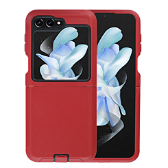 Galaxy Z Flip 5 Heavy Duty Case - RED & BLACK