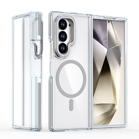 Samsung Galaxy Z Fold 6 Magsafe Transparent Lens Frame Case Gray
