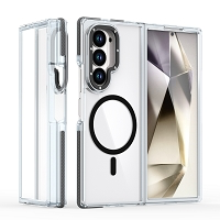 Samsung Galaxy Z Fold 6 Magsafe Transparent Lens Frame Case Black