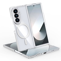 Samsung Galaxy Z Fold 7 Magsafe Transparent All-Around Protection Case White