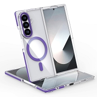 Samsung Galaxy Z Fold 7 Magsafe Transparent All-Around Protection Case Purple