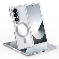 Samsung Galaxy Z Fold 7 Magsafe Transparent All-Around Protection Case Gray