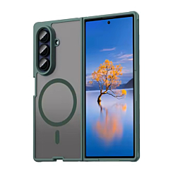 Matte Translucent Magnetic Case for Galaxy Z Fold 7 (GREEN)