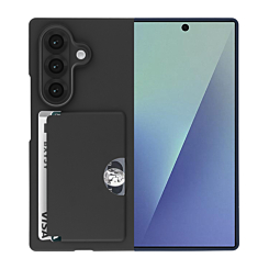 Shockproof Case with Card Holder Slot for Galaxy Z Fold 7 (BLACK)