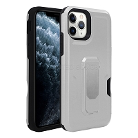 Samsung Galaxy Note 10 Heavy Duty Case With Kickstand & Card Holder Silver