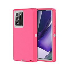 Heavy Duty Case for Galaxy Note 20 Ultra (HOT PINK & WHITE)