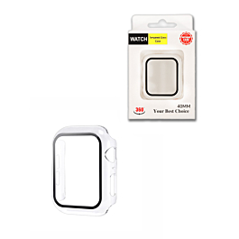 Hard PC Bumper Case with Tempered Glass for iWatch 40mm (CLEAR)