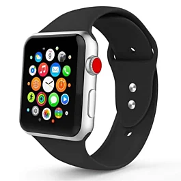 iWatch (42/44/45/49mm) Silicone Band - BLACK