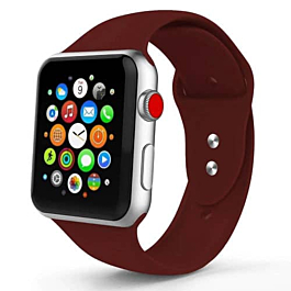 iWatch (42/44/45/49mm) Silicone Band - BURGANDY