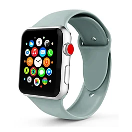 iWatch (42/44/45/49mm) Silicone Band - CLOUDY GRAY