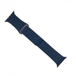 iWatch (42/44/45/49mm) Leather Loop Band with Magnet Closure - NAVY