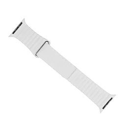 iWatch (42/44/45/49mm) Leather Loop Band with Magnet Closure -WHITE