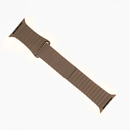 iWatch (42/44/45/49mm) Leather Loop Band with Magnet Closure -KHAKI