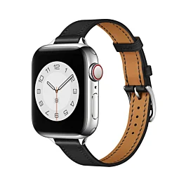 iWatch (42/44/45/49mm) Genuine Leather Band - BLACK