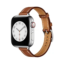 iWatch (42/44/45/49mm) Genuine Leather Band - BROWN