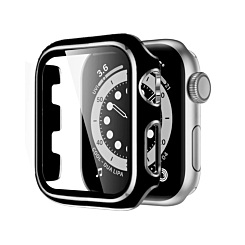 iWatch 42mm Shinny Hard PC Bumper Case - BLACK & SILVER