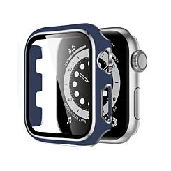 iWatch 42mm Shinny Hard PC Bumper Case - BLUE & SILVER