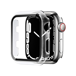 iWatch 42mm Shinny Hard PC Bumper Case - CLEAR & SILVER