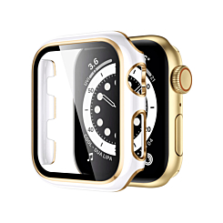 iWatch 42mm Shinny Hard PC Bumper Case - WHITE & ROSE GOLD