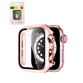 iWatch 44mm Shinny Hard PC Bumper Case - PINK & ROSE GOLD