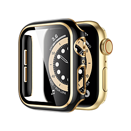 iWatch 45mm Shinny Hard PC Bumper Case - BLACK & GOLD