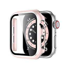 iWatch 45mm Shinny Hard PC Bumper Case - PINK & SILVER