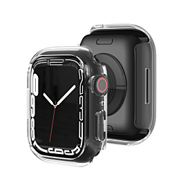 iWatch 45mm Hard PC Bumper Case with Tempered Glass - CLEAR