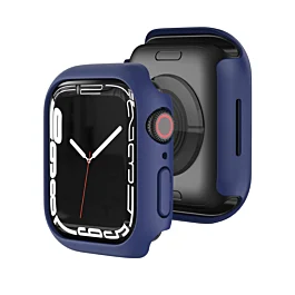 iWatch 45mm Hard PC Bumper Case with Tempered Glass - ROYAL BLUE