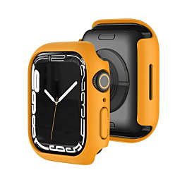 iWatch 45mm Hard PC Bumper Case with Tempered Glass - ORANGE