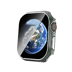 iWatch 42mm (2024) Shinny Hard PC Bumper Case - CLEAR & SILVER