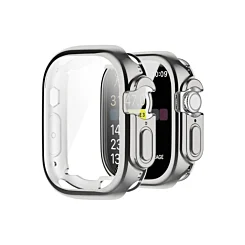 iWatch 49mm Hard PC Bumper Case with Tempered Glass - SILVER