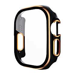 iWatch 49mm Shinny Hard PC Bumper Case - BLACK & ROSE GOLD