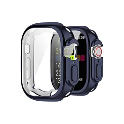 iWatch 49mm Hard PC Bumper Case with Tempered Glass - NAVY BLUE