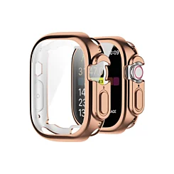 iWatch 49mm Hard PC Bumper Case with Tempered Glass - ROSE GOLD