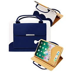 Smart Work Bag Style Case - RIBBON BLUE for iPad Mini 1 / 2 / 3 / 4 / 5