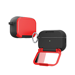 Makeup Mirror Stand Holder Case - Red for AirPods Pro 3