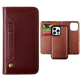 Magnetic Wallet Case for 13 Pro - Brown