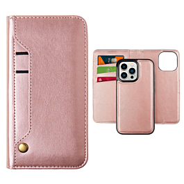 Magnetic Wallet Case for 13 Pro - Rose Gold
