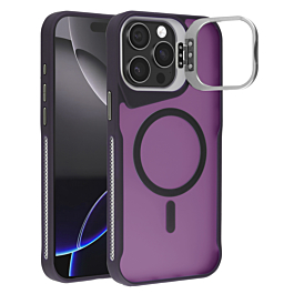 Matte Finish Camera Protection Kickstand Case for 13 Pro Max - Purple Tint